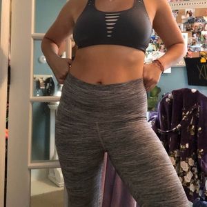 Lululemon Cropped Gray Workout Leggings